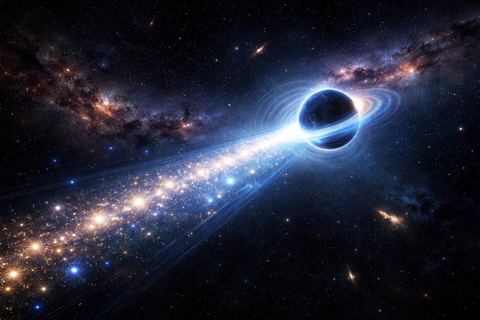 Nový kosmický strašák: Vedle bludných planet a hvězd mohou galaxiemi putovat i černé díry